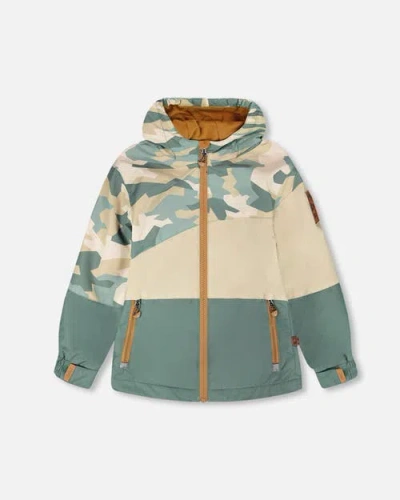 Deux Par Deux Babies'  Mid-season Camouflage Jacket In Multi