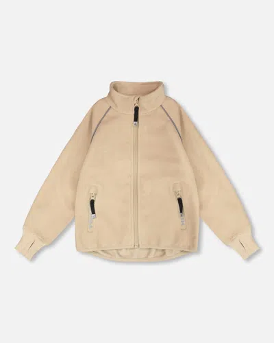 Deux Par Deux Kids' Mid-layer Teknik Jacket Beige In Nude