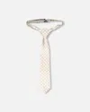 Deux Par Deux Sand Check Neck Tie In Neutral