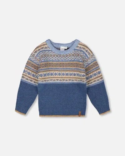 DEUX PAR DEUX DEUX PAR DEUX NORWEGIAN JACQUARD KNIT SWEATER