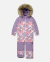 Deux Par Deux One-piece Discover Snowsuit Retro Flower In Multi
