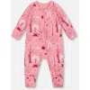 Deux Par Deux Babies'  One-piece Organic Cotton Pajama In Multi