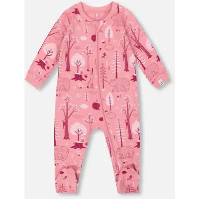 Deux Par Deux Babies'  One-piece Organic Cotton Pajama In Multi