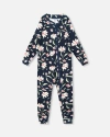 Deux Par Deux One-piece Thermal Underwear Flower In Multi