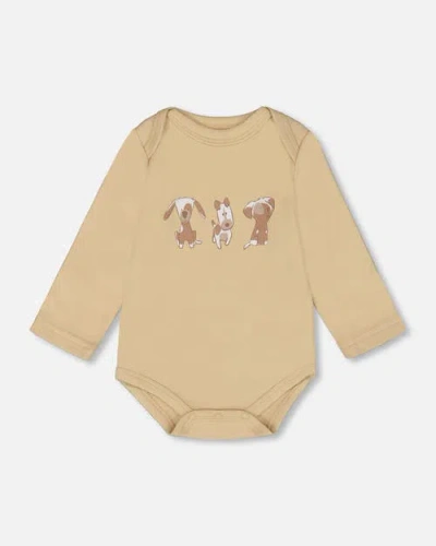 Deux Par Deux Babies'  Organic Cotton Allover In Brown