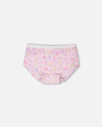 Deux Par Deux Kids'  Organic Cotton Animal Boyshort Panty In Pink