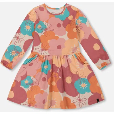 Deux Par Deux Kids'  Organic Cotton Dress In Multi