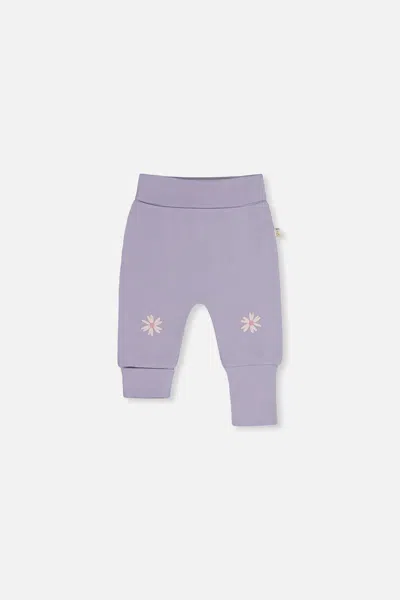 Deux Par Deux Kids' Organic Cotton Evolutive Pants Violet In Purple