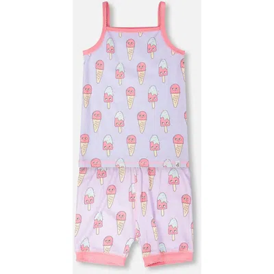 Deux Par Deux Kids'  Organic Cotton Ice Creams Two-piece Pyjama Set In Multi