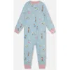 Deux Par Deux Organic Cotton Interlock One-piece Pajama In Blue