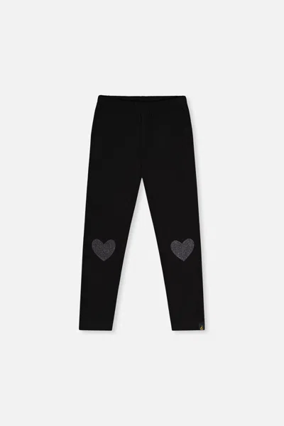 Deux Par Deux Kids' Organic Cotton Leggings Black