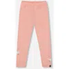 Deux Par Deux Organic Cotton Leggings With Unicorn In Pink