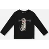 Deux Par Deux Organic Cotton T-shirt With Dalmatian In Black