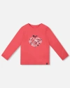 Deux Par Deux Organic Cotton T-shirt With Mini Apples In Pink