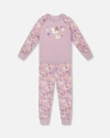 Deux Par Deux Kids'  Organic Cotton Two-piece Pajamas Cat In Multi