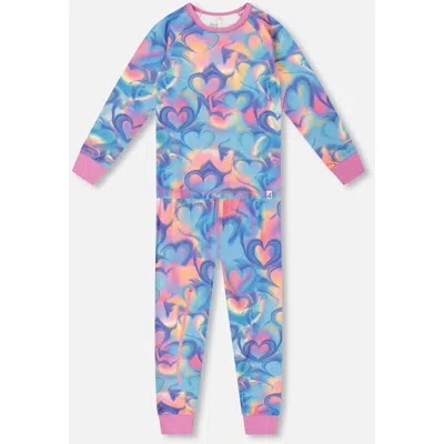 Deux Par Deux Babies'  Organic Cotton Two-piece Pajamas In Multi