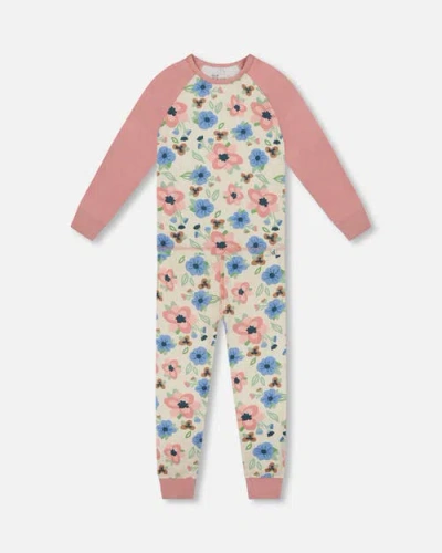 Deux Par Deux Kids'  Organic Cotton Two-piece Pajamas In Pink