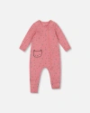 Deux Par Deux Organic Cotton Zipped Romper In Pink