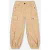 Deux Par Deux Parachute Corduroy Pants With Cargo Pockets In Neutral