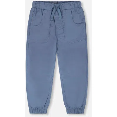 Deux Par Deux Babies'  Parachute Jogger With Patch Pockets In Gray