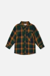 Deux Par Deux Plaid Button Front Collared Shirt In Multi
