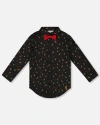 Deux Par Deux Poplin Shirt With Bow Tie In Black