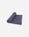 Deux Par Deux Printed Muslin Blanket Navy Blue Paper Boats