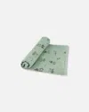 Deux Par Deux Printed Muslin Blanket Sage Monkey