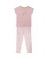 Deux Par Deux Printed Organic Cotton Two-piece Pajama Set In Multi