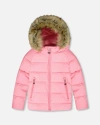 Deux Par Deux Puffy Winter Jacket In Pink