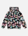 Deux Par Deux Pullover Fleece Hoodie In Pattern