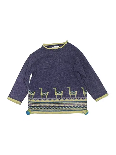 Pre-owned Deux Par Deux Kids' Pullover Sweater In Blue
