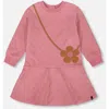 Deux Par Deux Quilted Dress In Pink