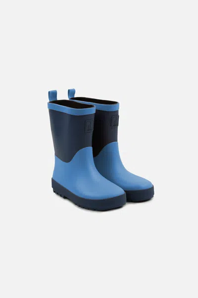Deux Par Deux Kids' Rain Boots Blue