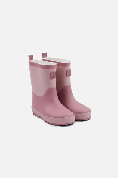 Deux Par Deux Kids' Rain Boots Pink In Multi