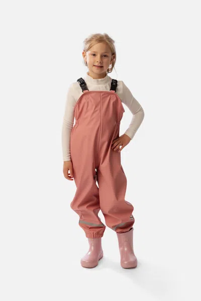 Deux Par Deux Kids' Rain Overalls Pink