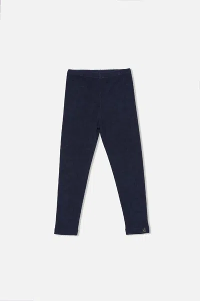 Deux Par Deux Kids' Rib Leggings Dark Blue