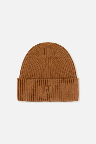 Deux Par Deux Kids' Ribbed Knit Hat Brown Sugar In Pink