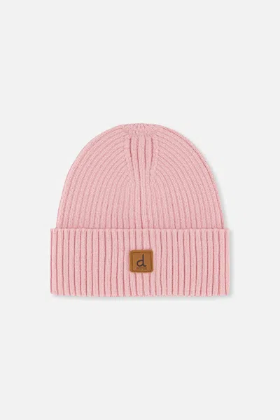Deux Par Deux Kids' Ribbed Knit Hat Pale Dusty Pink
