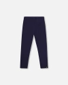 Deux Par Deux Ribbed Leggings In Blue