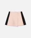 Deux Par Deux Girl's Skort With Contrast Front Light Pink In Rose Smoke