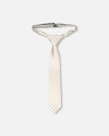Deux Par Deux Sand Check Neck Tie In Neutral