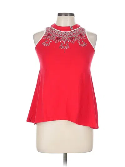 Pre-owned Deux Par Deux Sleeveless Blouse In Red