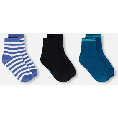 Deux Par Deux Kids'  Socks (3 Pairs) Set Striped In Multi