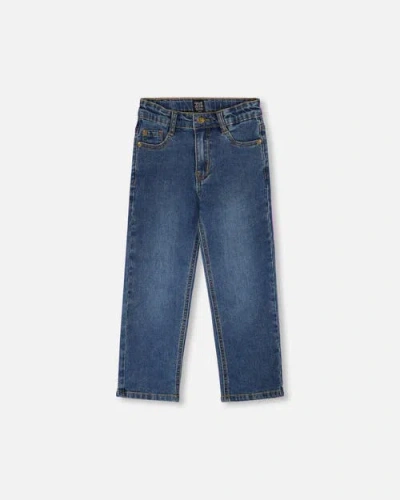 Deux Par Deux Kids'  Soft Stretch Jeans Denim In Blue
