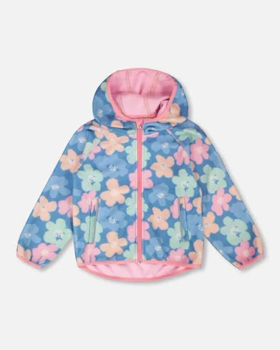 Deux Par Deux Kids'  Softshell Flower Jacket In Multi