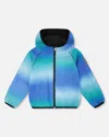 Deux Par Deux Softshell Gradient Jacket In Blue