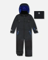 Deux Par Deux Solid One-piece Teknik Snowsuit In Black