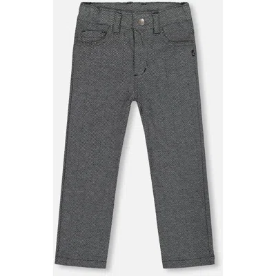 DEUX PAR DEUX DEUX PAR DEUX STRETCH JACQUARD PANTS HERRINGBONE