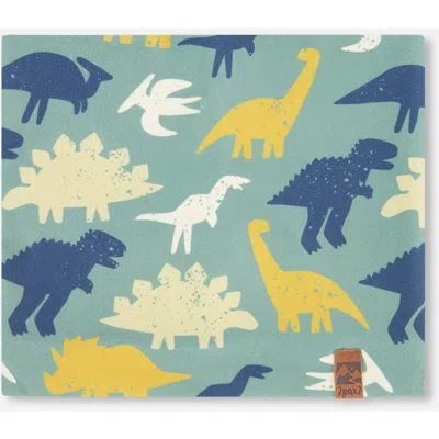 Deux Par Deux Babies'  Stretch Jersey Dinosaur Print Neck Tube In Multi